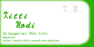 kitti modi business card
