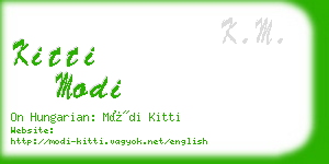 kitti modi business card